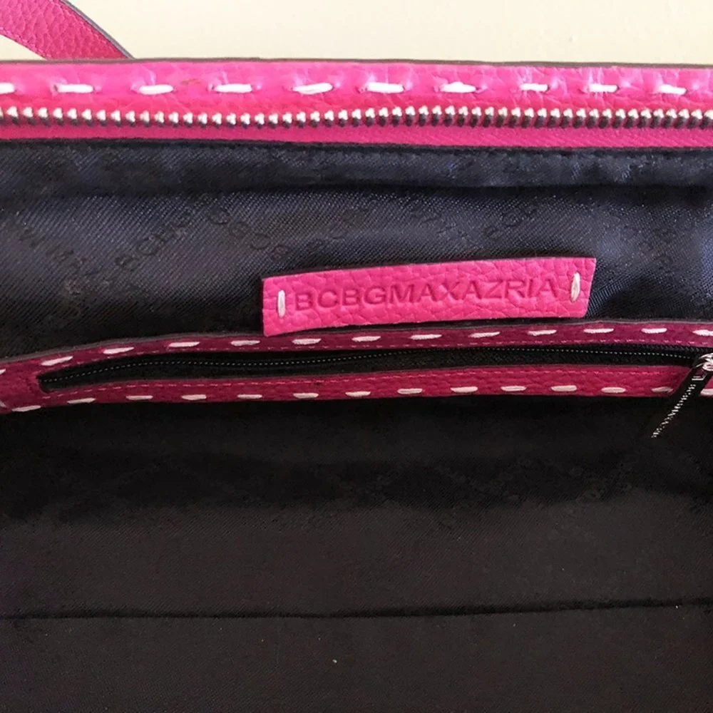 BCBG Hot Pink Satchel Handbag EUC